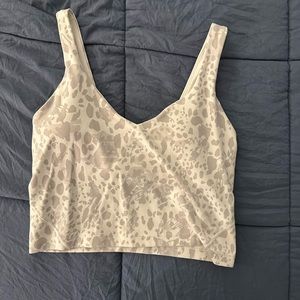 Lululemon align tank SIZE: 8 COLOR: white cheetah